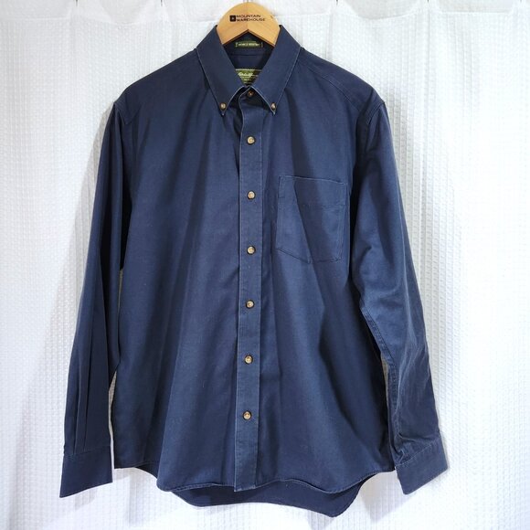 Eddie Bauer Shirt Men's Medium Long Sleeve Button Up Shirt Blue - Picture 1 of 7
